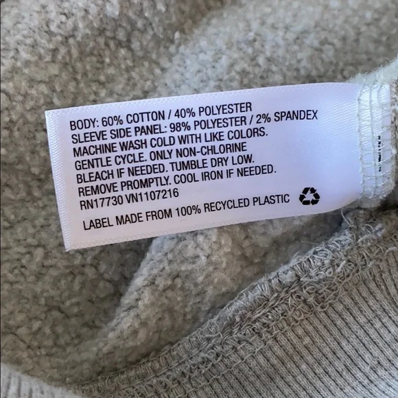 Original Use | Grey Crew Sweatshirt w/stripes, S - Picture 7 of 7